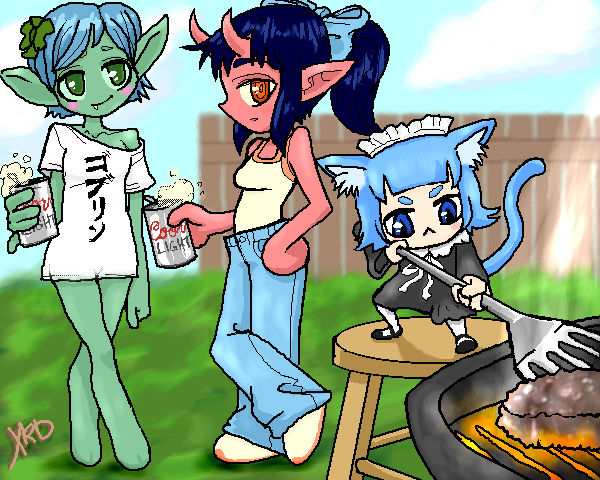 Leave the grilling to Kittykaki πͺπ₯ by Jumon Leave the grilling to Kittykaki πͺπ₯ by Jumon