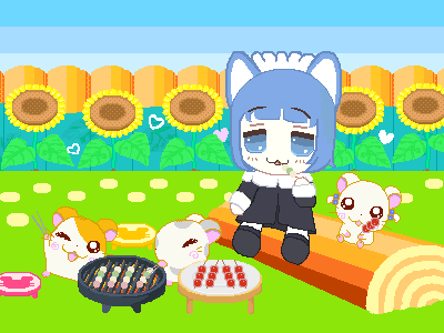 Hamtaro & Kittykaki's BBQ Party ^^ by 3chih21 Hamtaro & Kittykaki's BBQ Party ^^ by 3chih21