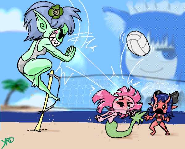 Kemonokaki Beach Day! by Jumon
